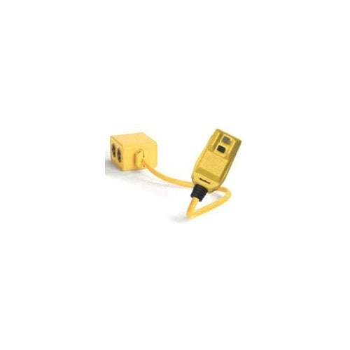 Woodhead 15053-2 1301530071 15A Plug W/Double Duplex 2Ft