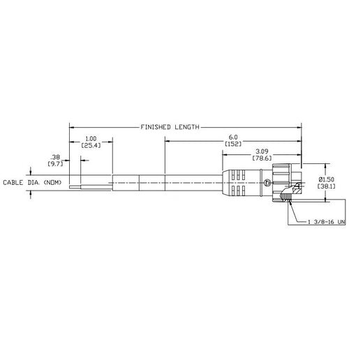 Woodhead 32022 1300000018 Qc 2P Fp 3Ft. 14/2 So Cord