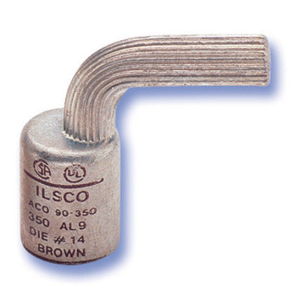 ILSCO ACO-90-500 Aluminum Compression Pigtail Adapter, 90 Degree Bend, 500 kcmil
