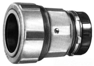Adalet JAG-343-30 Straight Compression Fitting for Jacketed Interlocked Armored Cable, 3" Trade Size, 3.26–3.43" OD