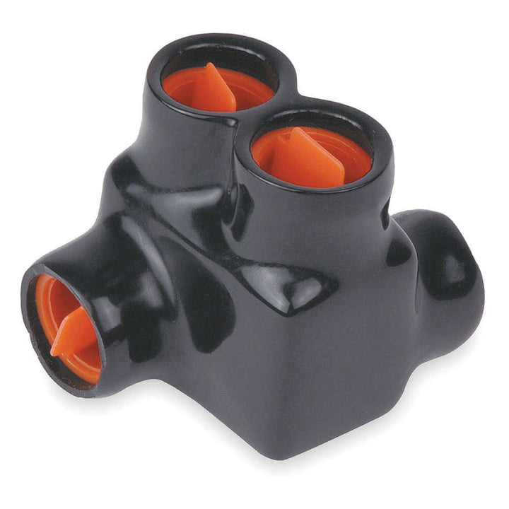 Blackburn AMTT250 Insulated Aluminum Multi-Tap Connector, Black, 2-Port, 600V