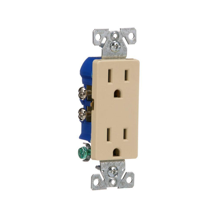 ARROW-HART 1107V-BOX 15A Ivory Decorator Duplex Receptacle
